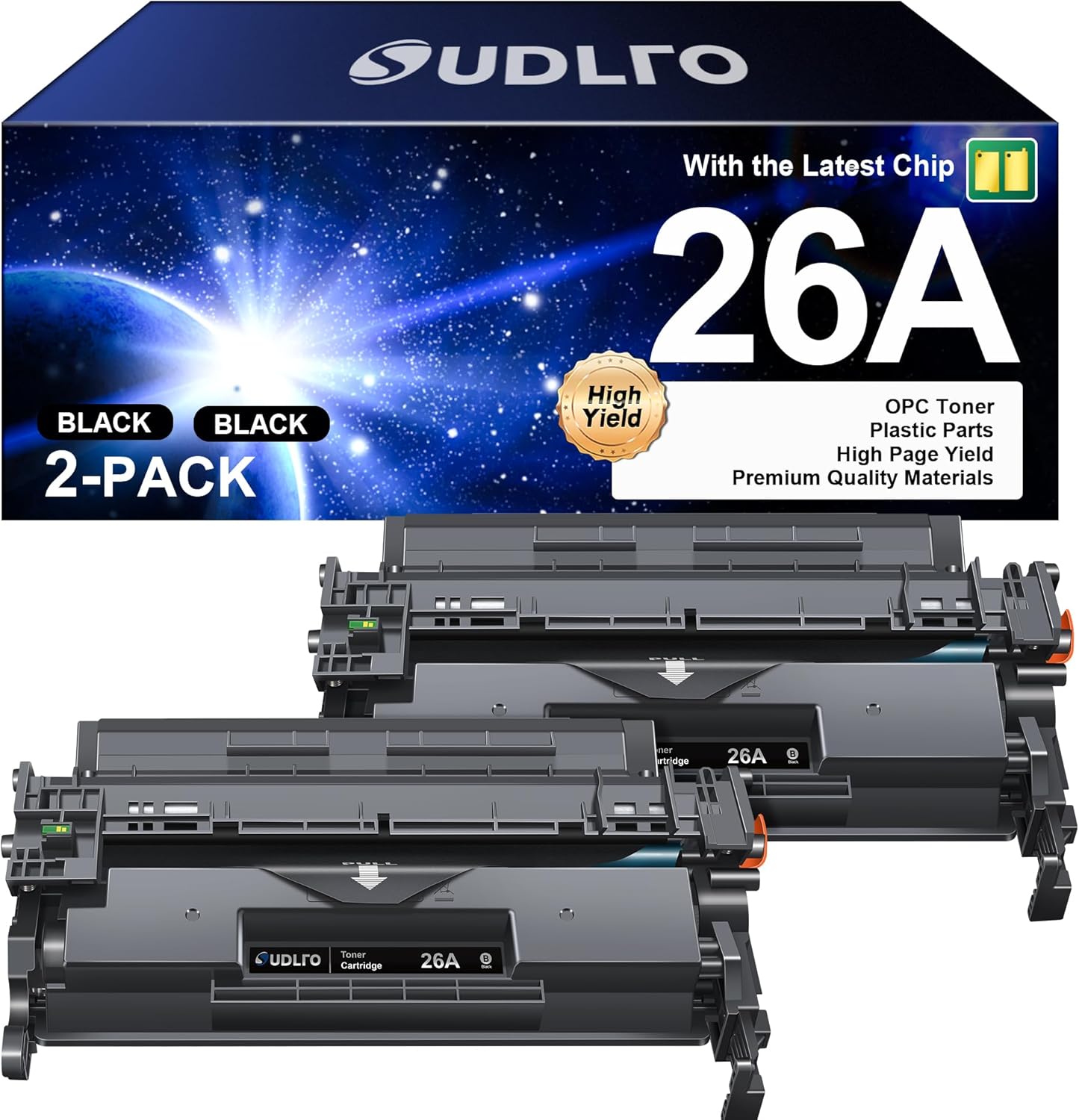 26A Toner Cartridge for HP Printers - High Performance 2-Pack