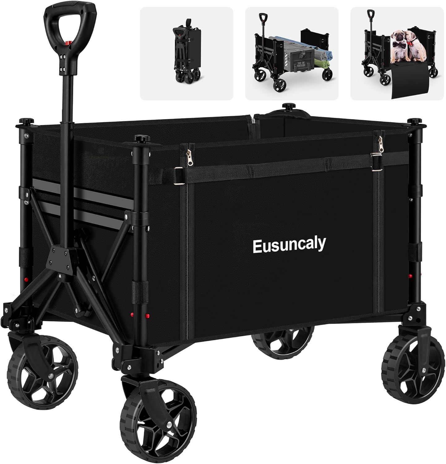 Folding Utility Wagon: Easy Transport & Storage!