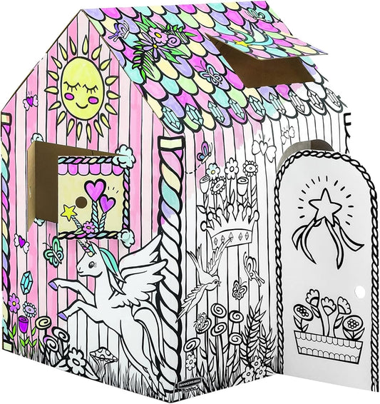 Color in Unicorn Playhouse for Kids - Creative Fun Awaits