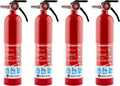 First Alert Fire Extinguisher for Home 4-Pack - Rechargeable Safety