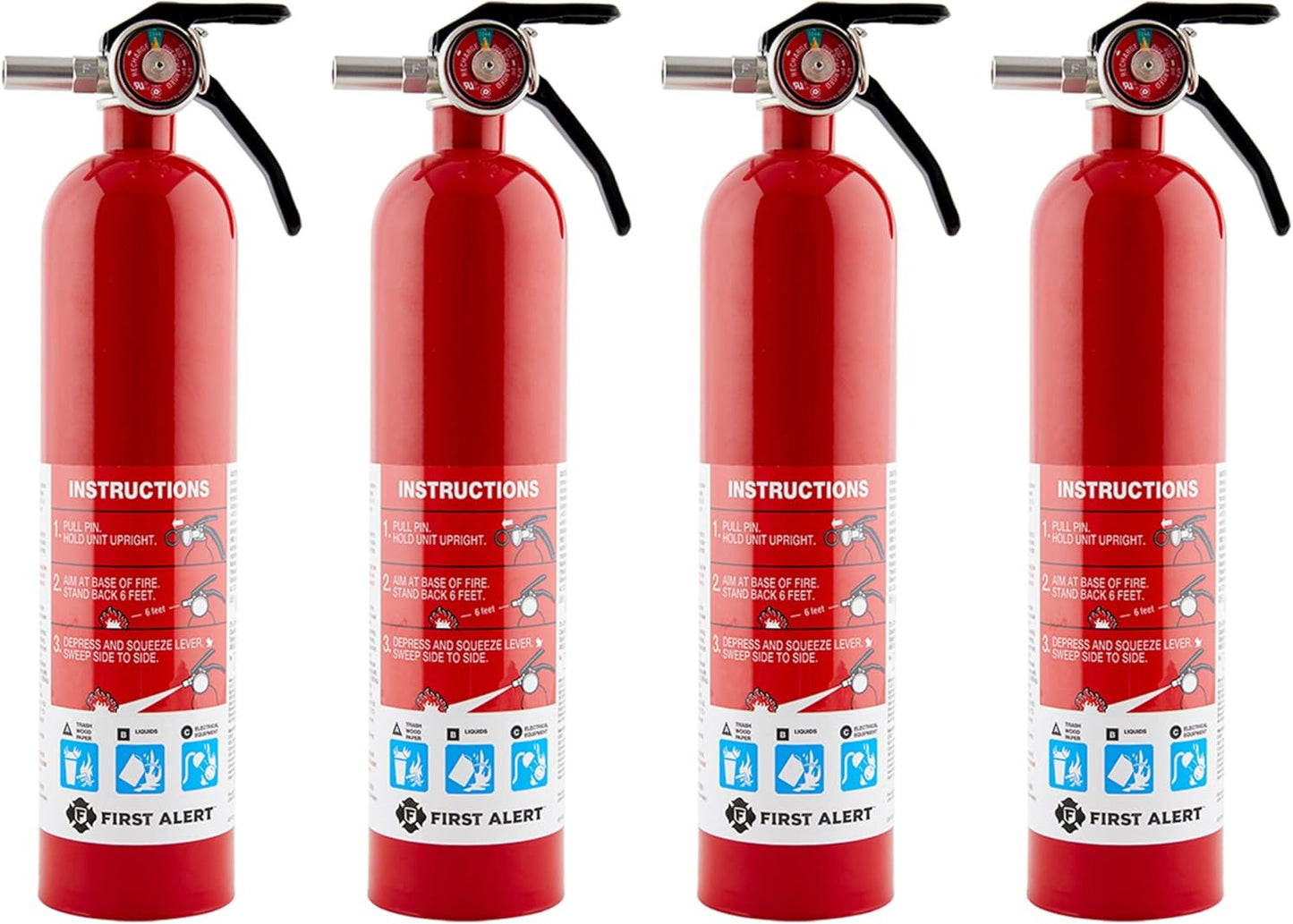 First Alert Fire Extinguisher for Home, 4-Pack, UL Rated Safety