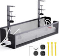 15.7 in Under Desk Cable Management Tray - No Drill Mesh Organizer