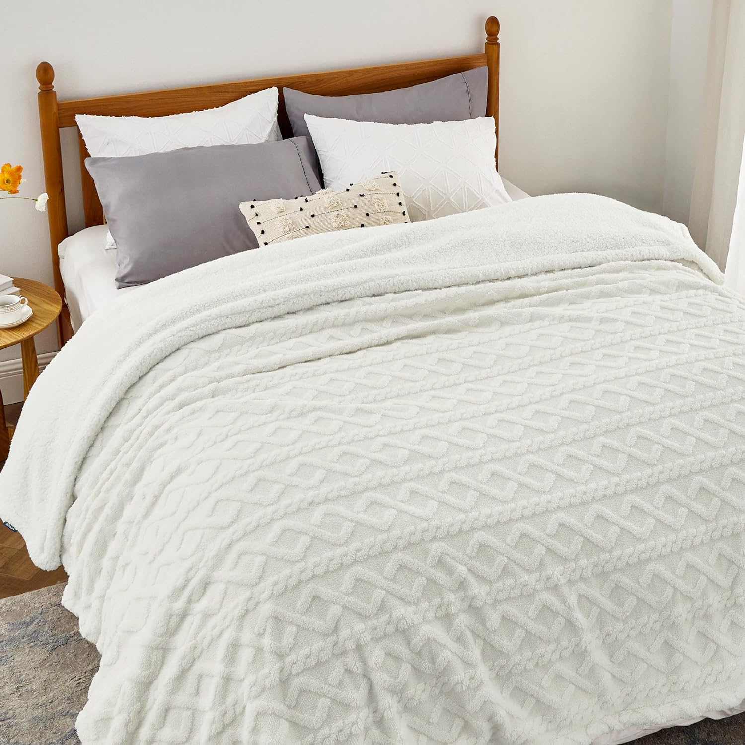 Bedsure Gentlesoft Sherpa Queen Blanket - Cozy & Stylish Gift