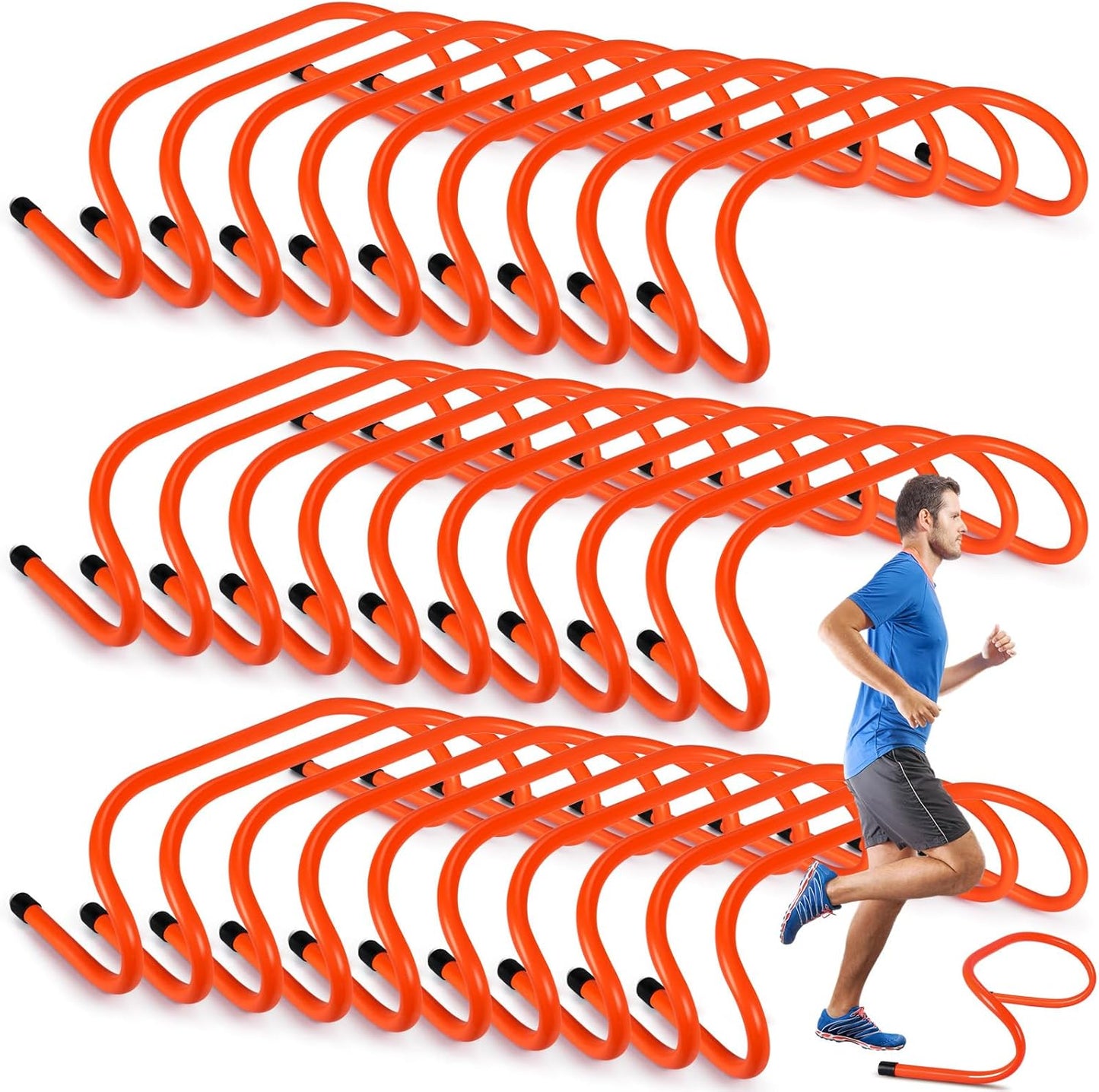 30 Pcs 6 Speed Agility Training Hurdles for Athletes and Kids