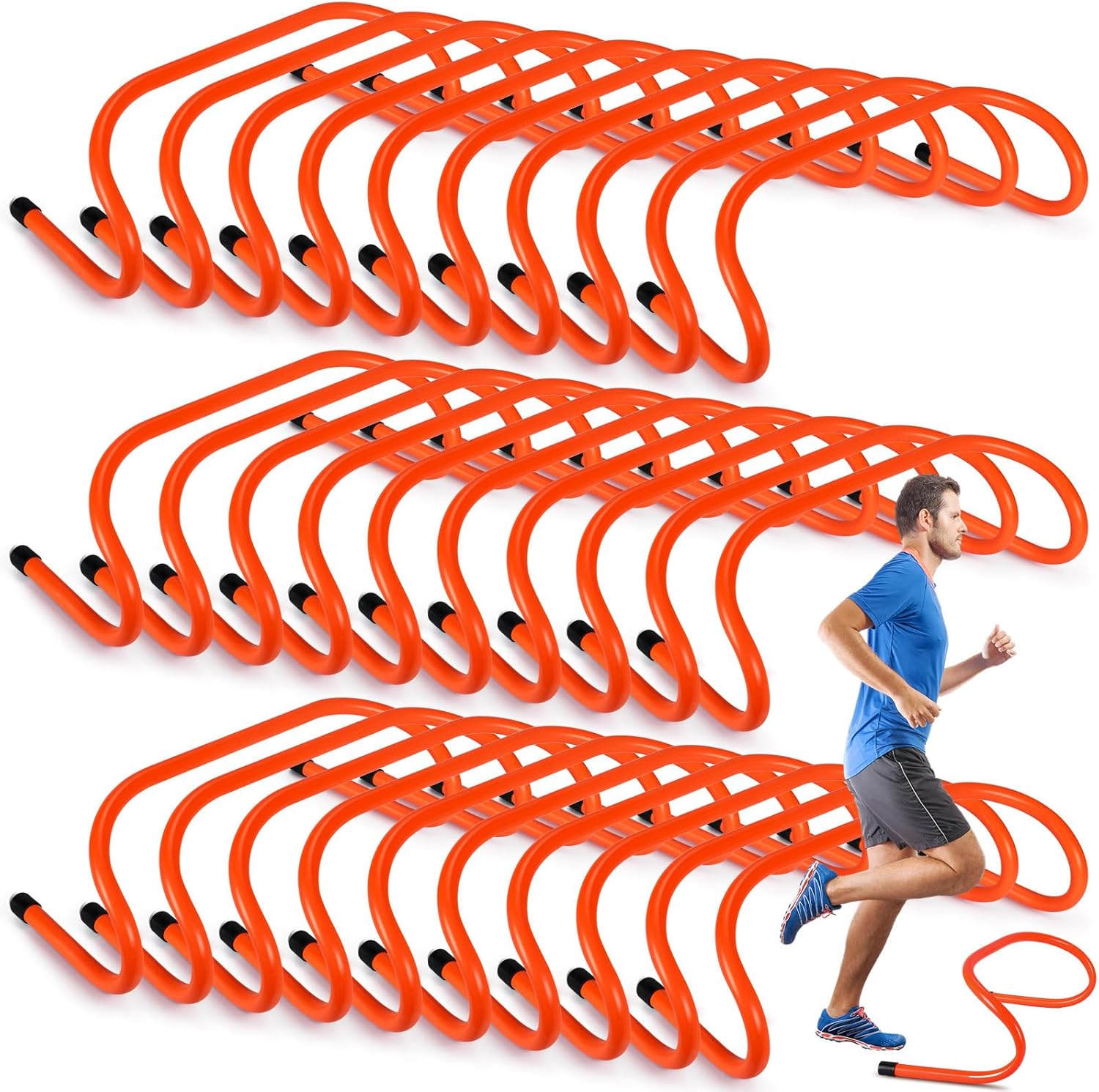 30 Pcs 6 Speed Agility Training Hurdles for Athletes and Kids