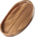 Acacia Wood Serving Tray with Handles for Stylish Decor