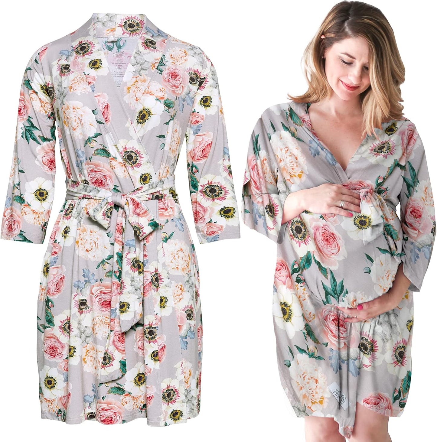 Posh Peanut Women Maternity Robes for Nursing and Delivery