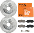 Max Advanced Brakes Front Brake Kit - Cross Drilled Rotors & Ceramic