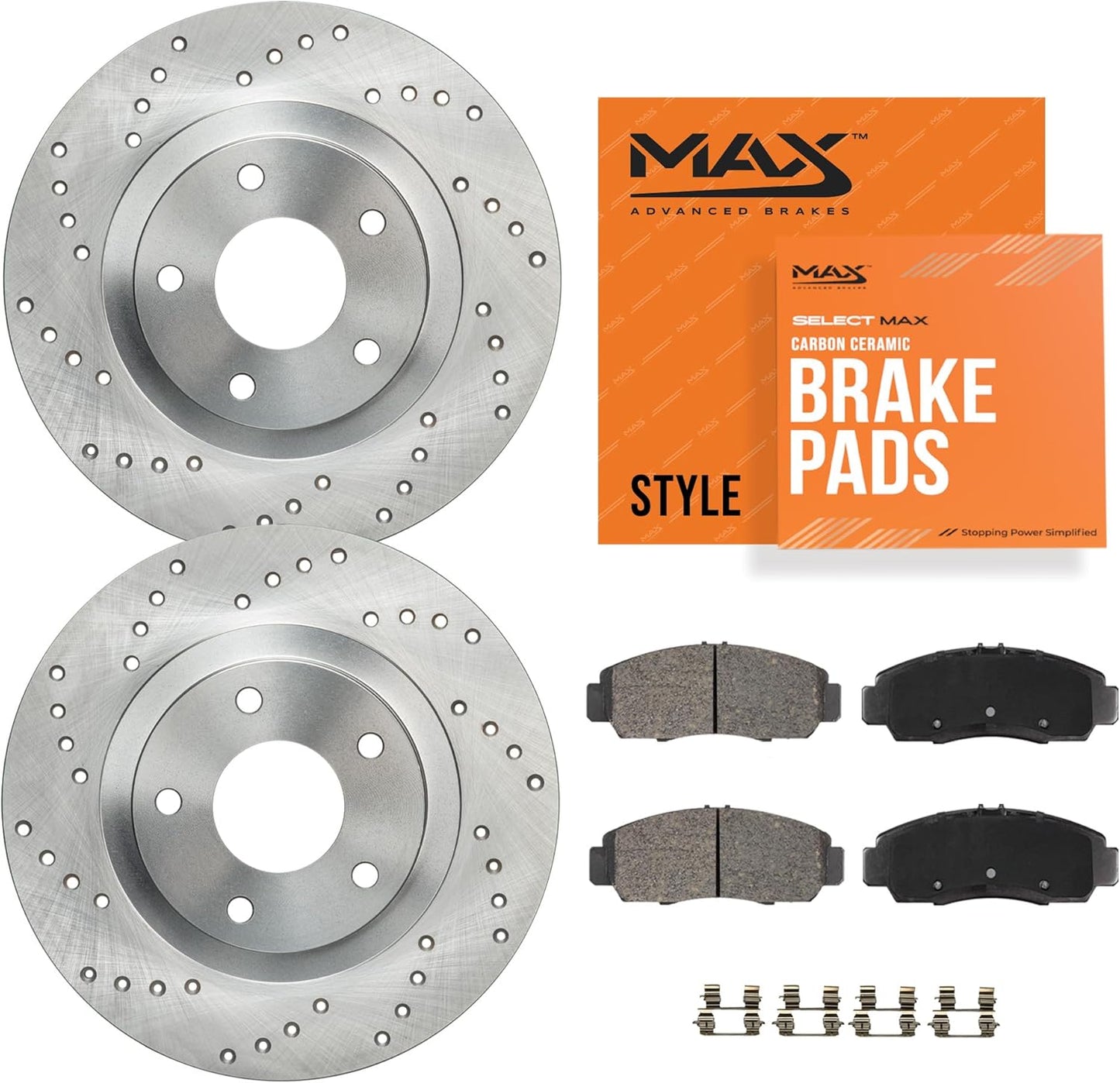 Max Advanced Brakes Rear Brake Kit for Toyota Camry and RAV4