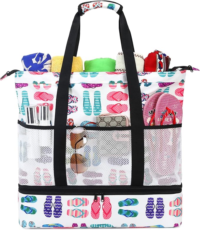 OctSky Beach Bag Women Large Waterproof Tote with Cooler