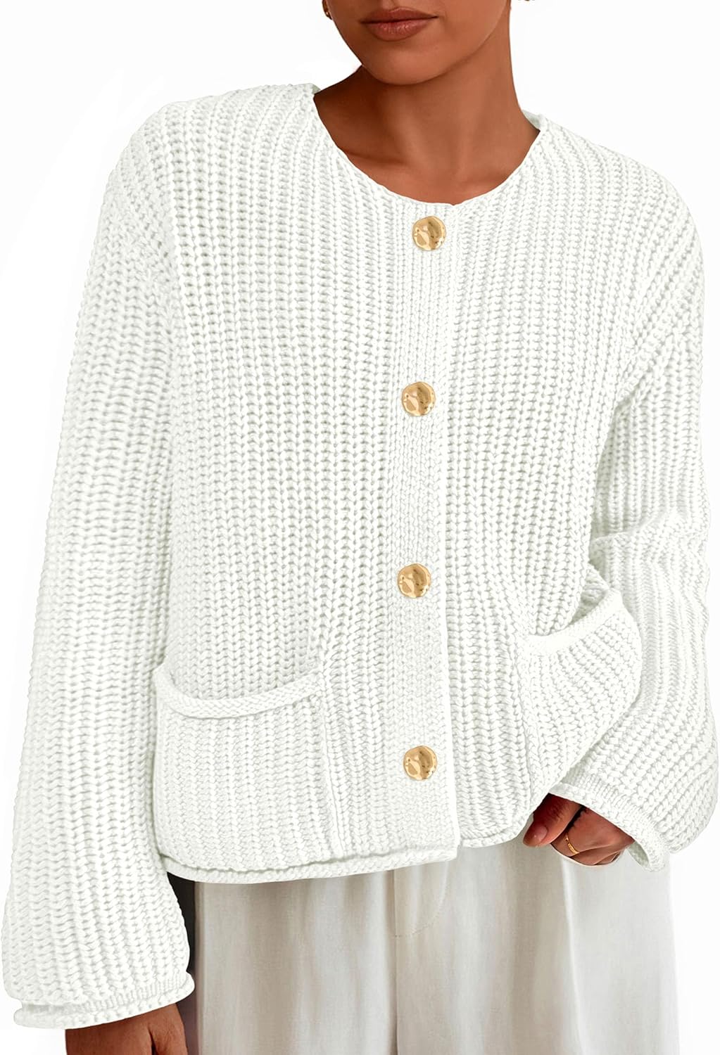 Trendy Oversized Knit Cardigans for Women by PRETTYGARDEN