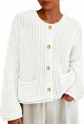 Cardigan Sweaters for Women Oversized Chunky Knit - Soft Cotton Blend