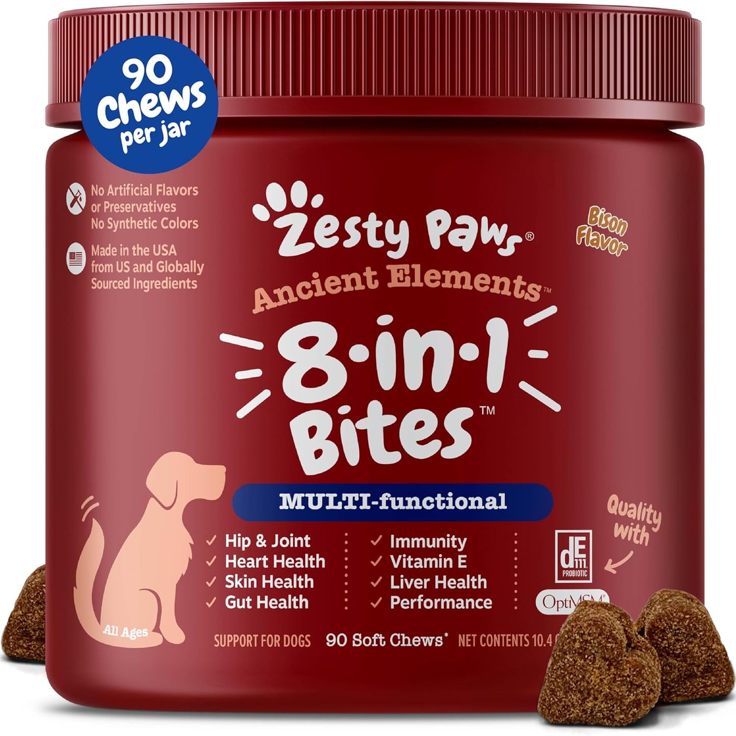 Zesty Paws Dog Multivitamin for Hip, Joints, Skin & Coat