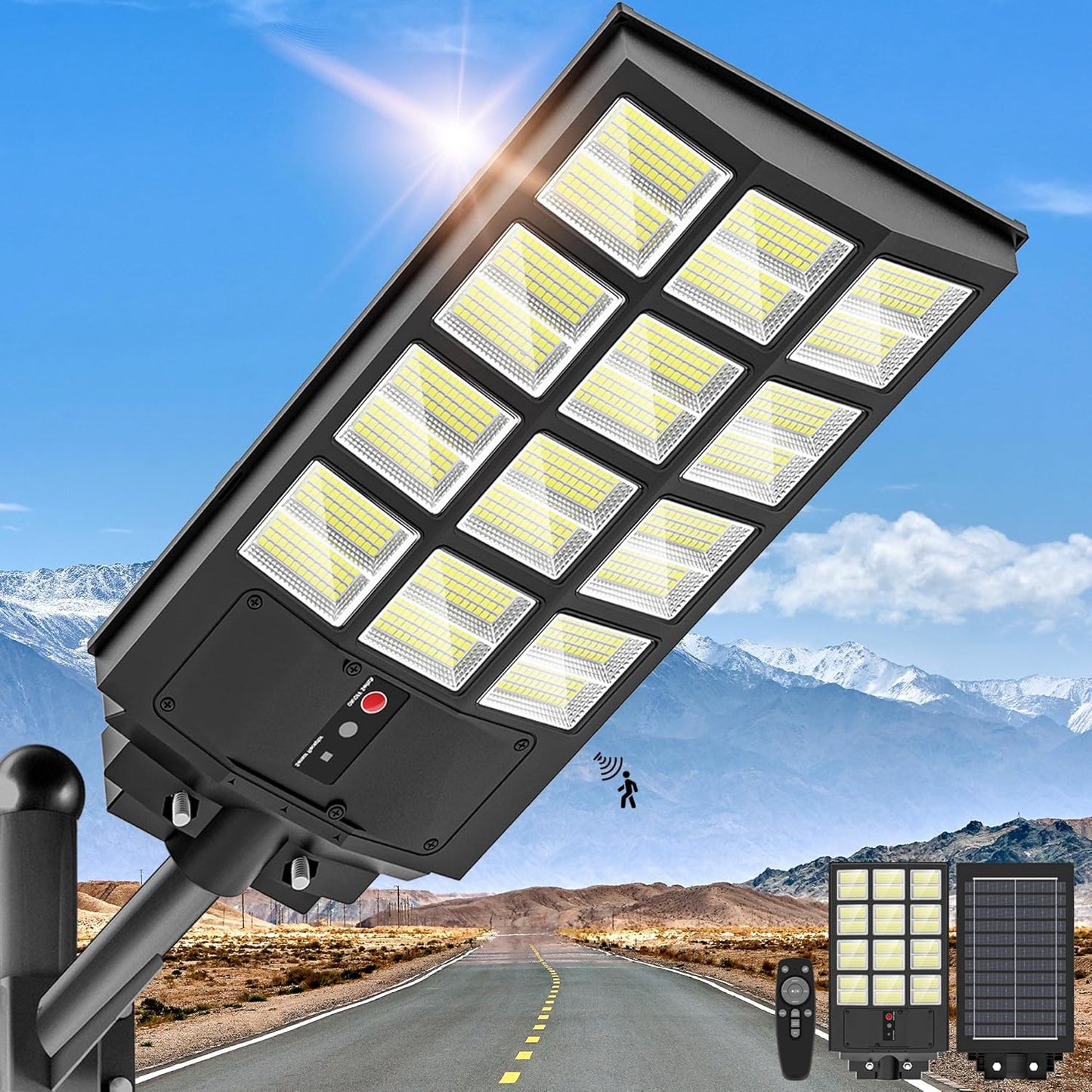 5000W Solar Street Light with Motion Sensor for Outdoor Use
