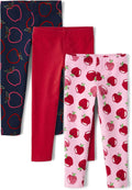 Baby-Girls Printed Leggings Multipack 3-Pack - Soft Cotton Blend