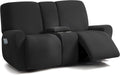 ULTICOR Jacquard Design Reclining Loveseat Cover for Comfort