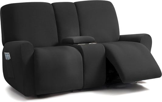 ULTICOR Jacquard Design Reclining Loveseat Cover for Comfort