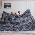 120x120 in Giant Fleece Blanket - Extra Large King Size Dark Grey