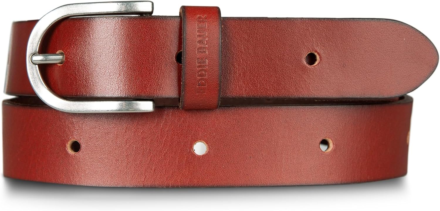 Eddie Bauer Women's Casual Leather Belts with Durable Buckle
