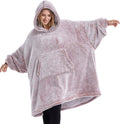 Cozy Sherpa Wearable Snuggle Blanket Hoodie with Sleeves - Oversized