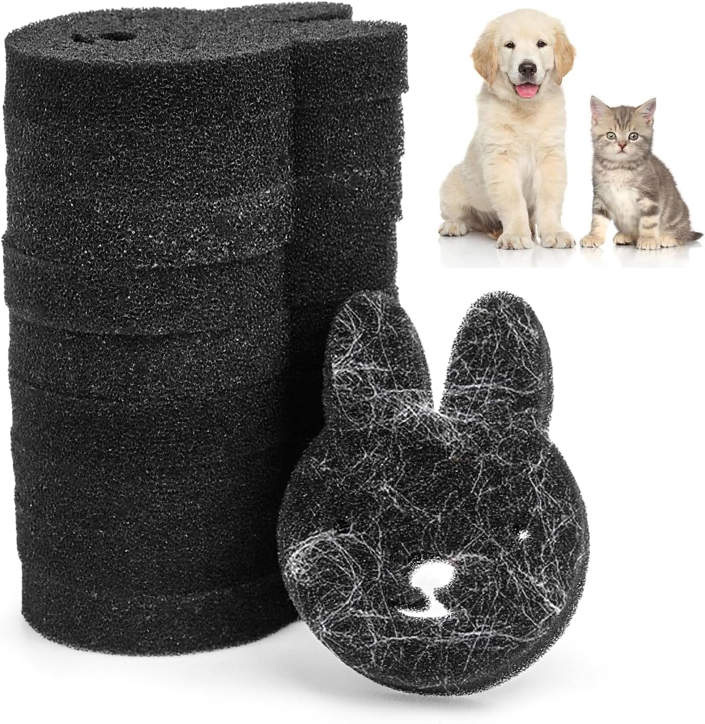 10PCS Rabbit Pet Hair Remover: Anti-Winding Laundry Solution