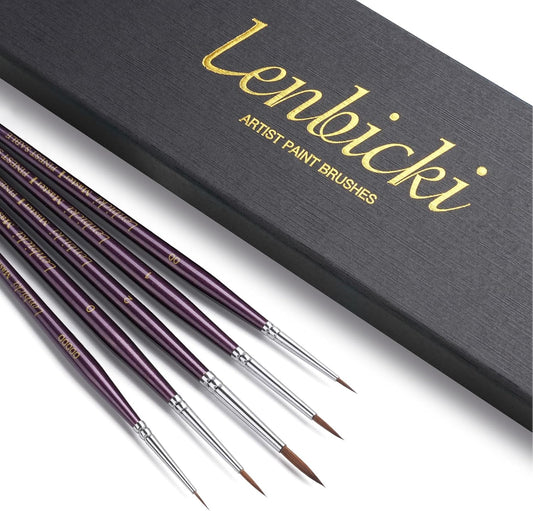 Kolinsky Sable Brushes Miniature Set by lenbicki 5pcs