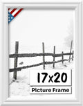 White 17x20 Picture Frame.75 in Wide - Handmade Solid Wood Frame