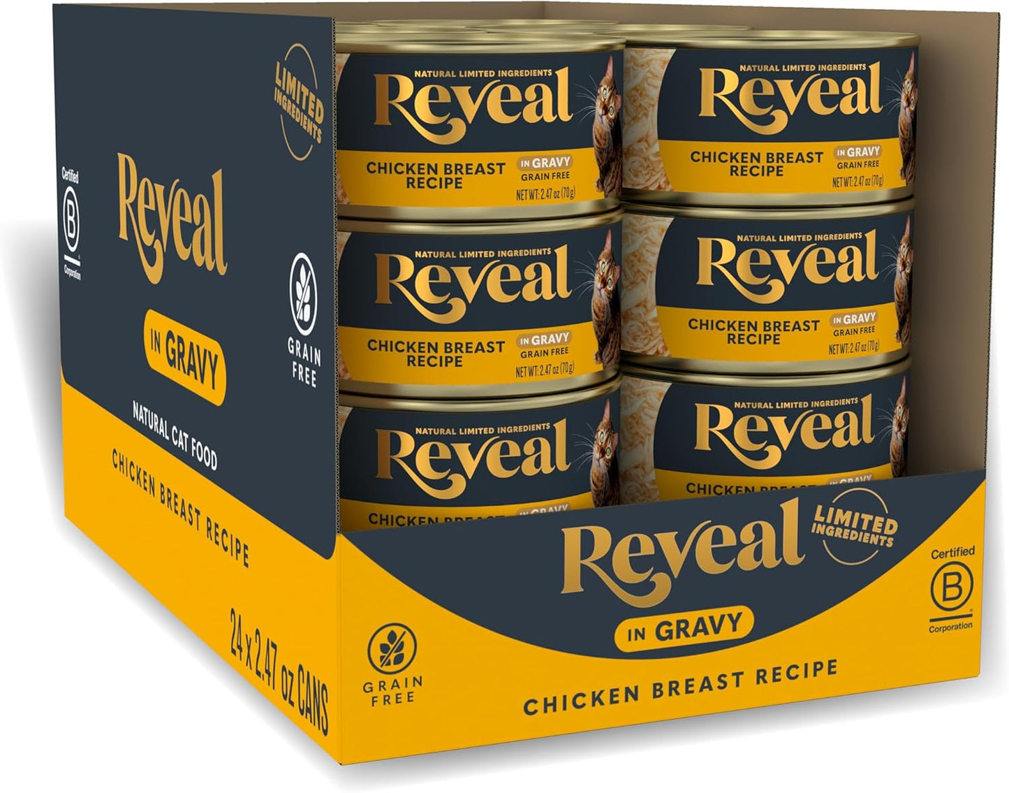 Reveal Natural Wet Cat Food, Grain Free Chicken Breast in Gravy