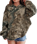 Girls Camo Hoodie Toddler Oversized Hooded Sweatshirt - Cozy Everyday