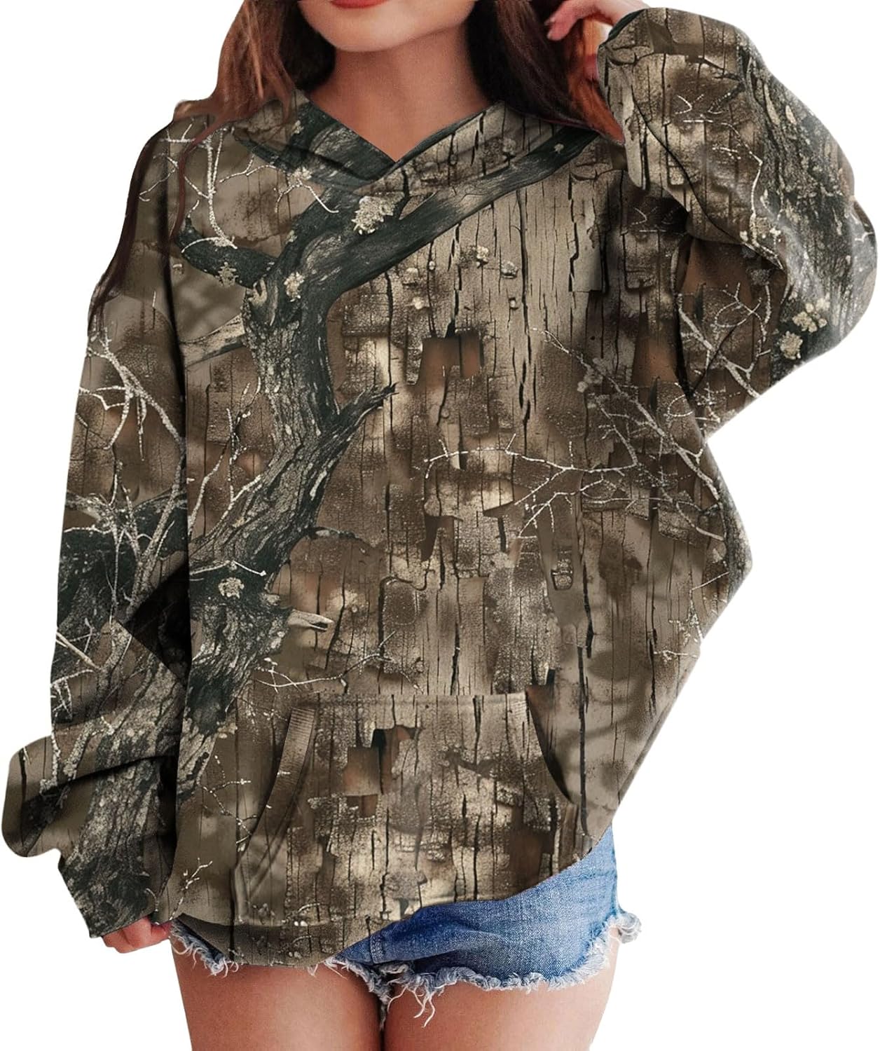 Oversized Camo Toddler Hoodie - Cozy Style for Kids