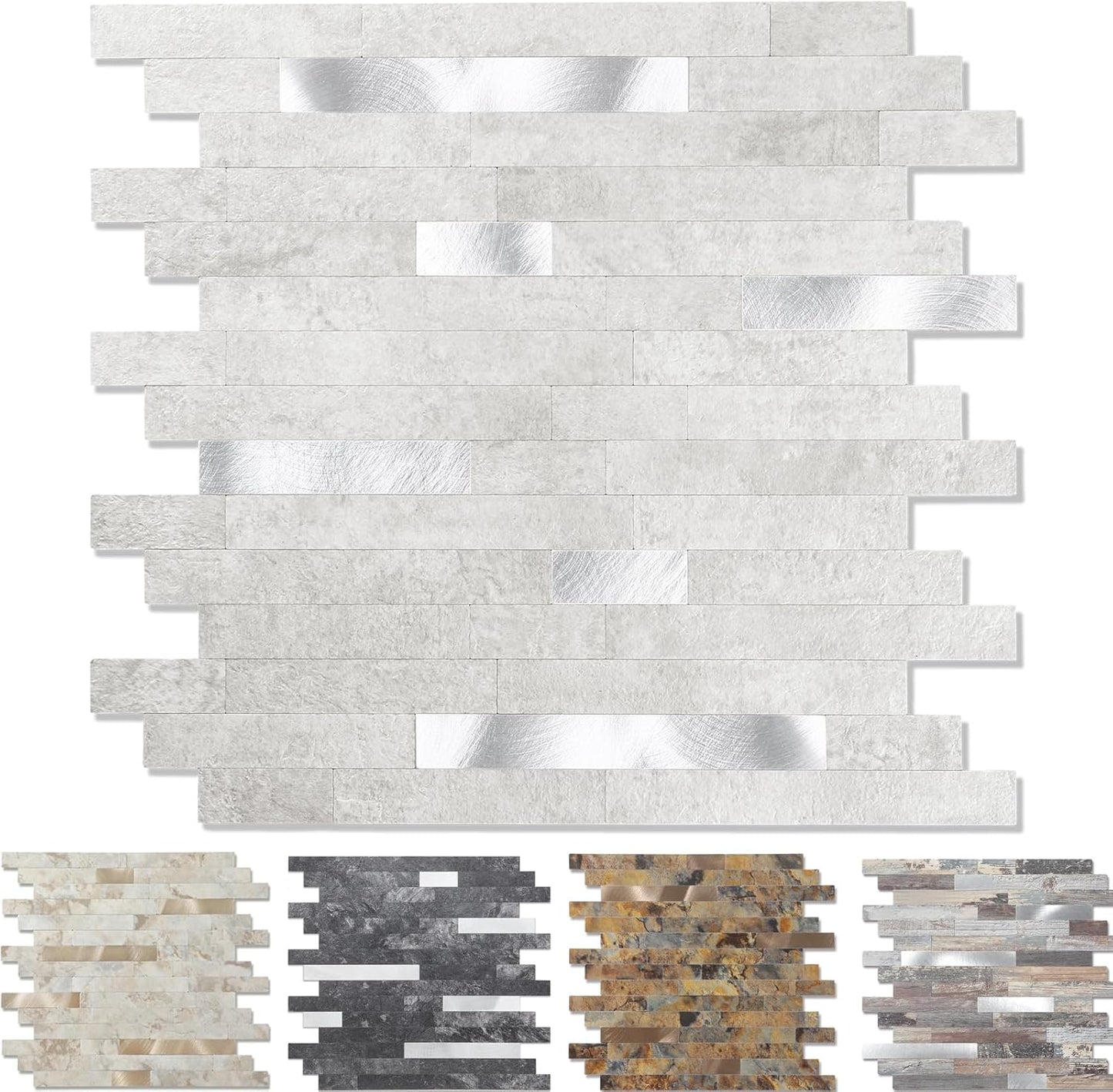10-Sheet Peel and Stick Backsplash Wall Tile for Kitchen