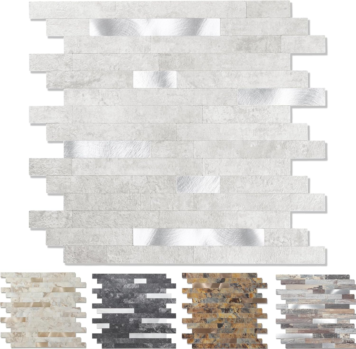 10-Sheet Peel and Stick Backsplash Wall Tile for Kitchen