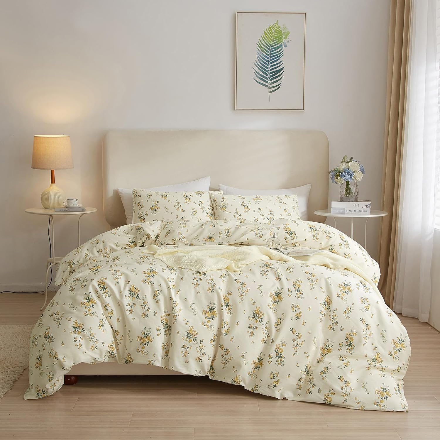 Botanical Floral Duvet Cover Set for Chic Garden Aesthetic