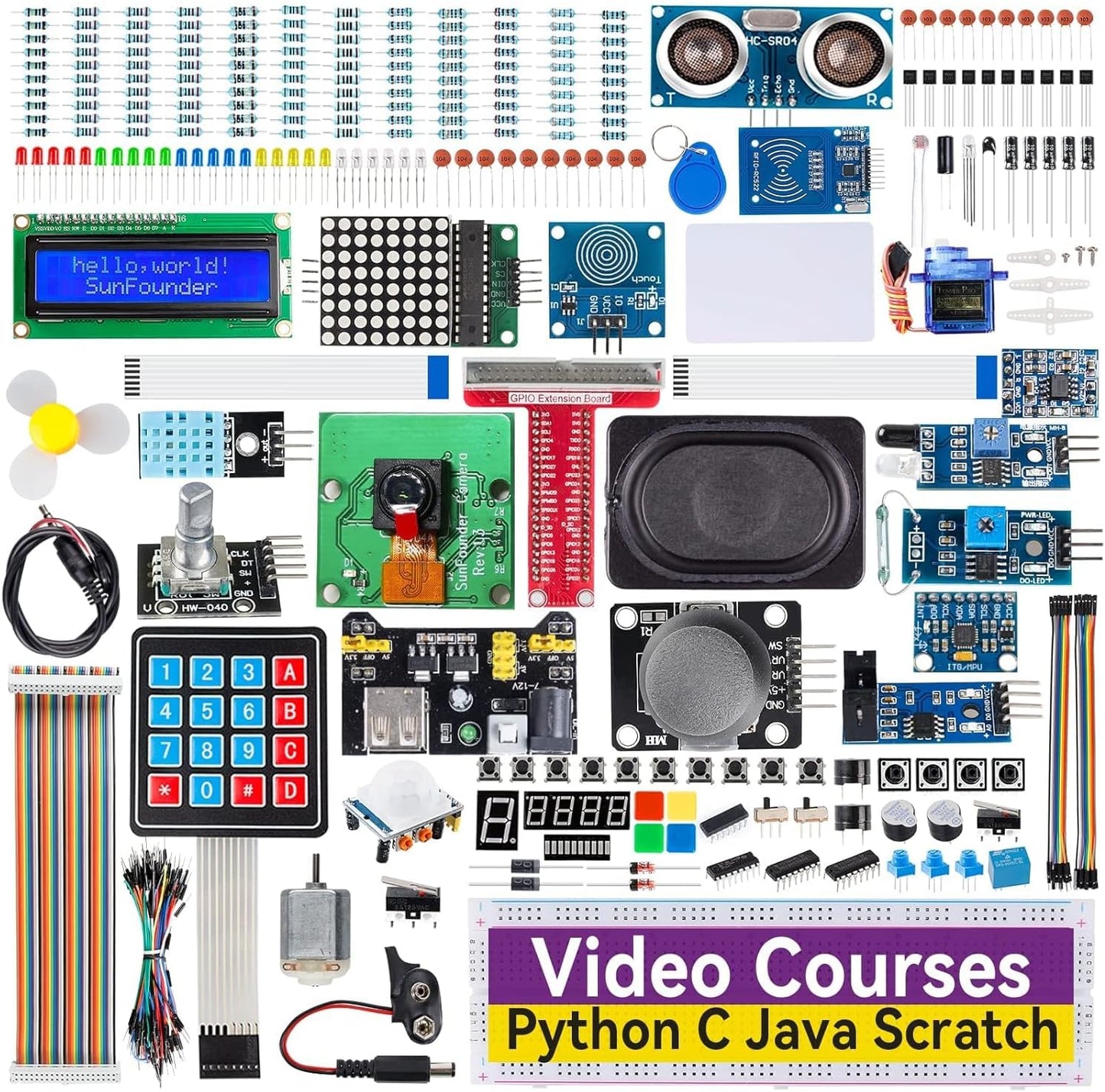 Raspberry Pi Ultimate Starter Kit for Beginners with 337+ Components