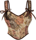 Scarlet Darkness Floral Corset Top Sweetheart Neckline - Shape