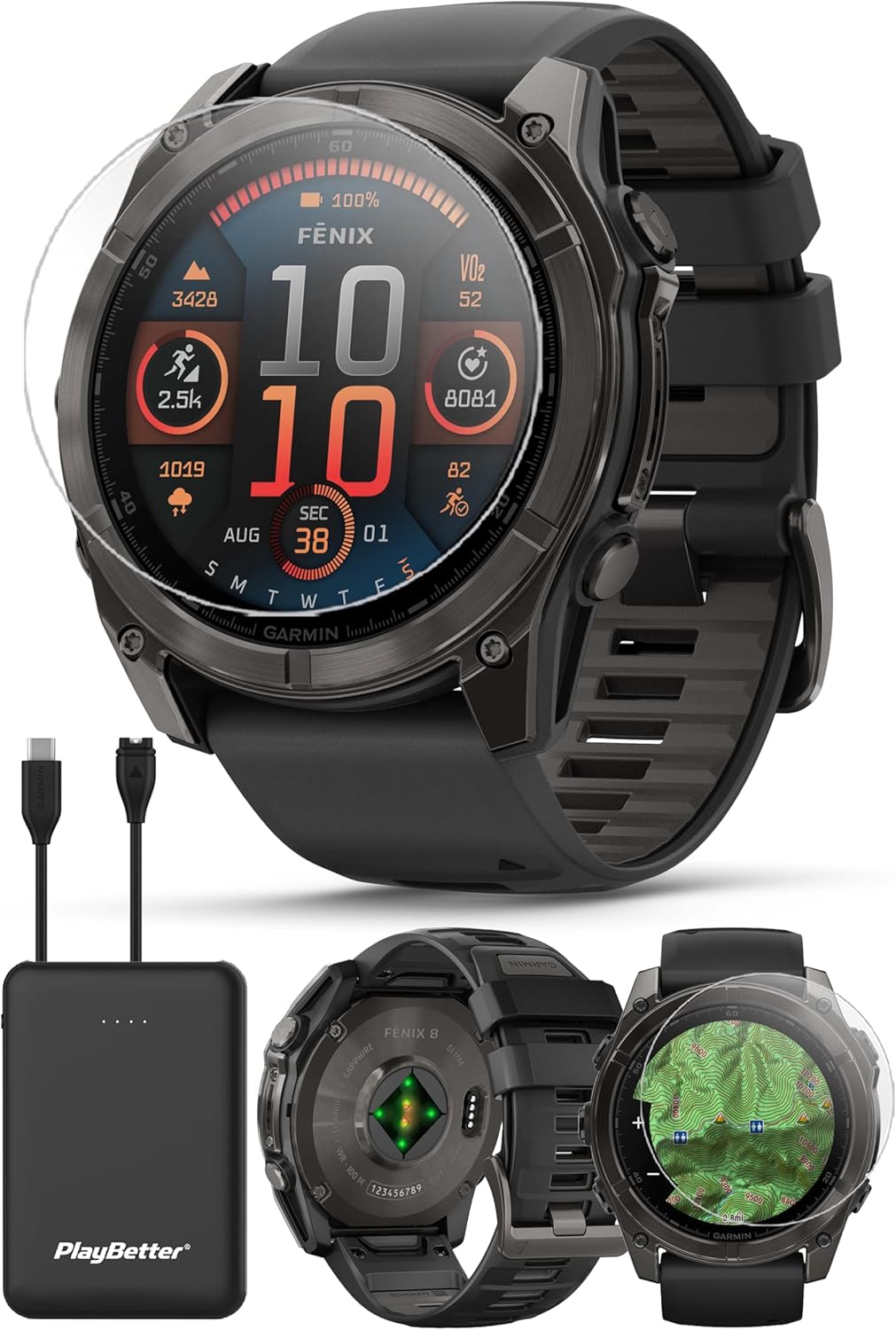 Garmin Fenix 8 Bundle - Ultimate Multisport GPS Smartwatch Kit