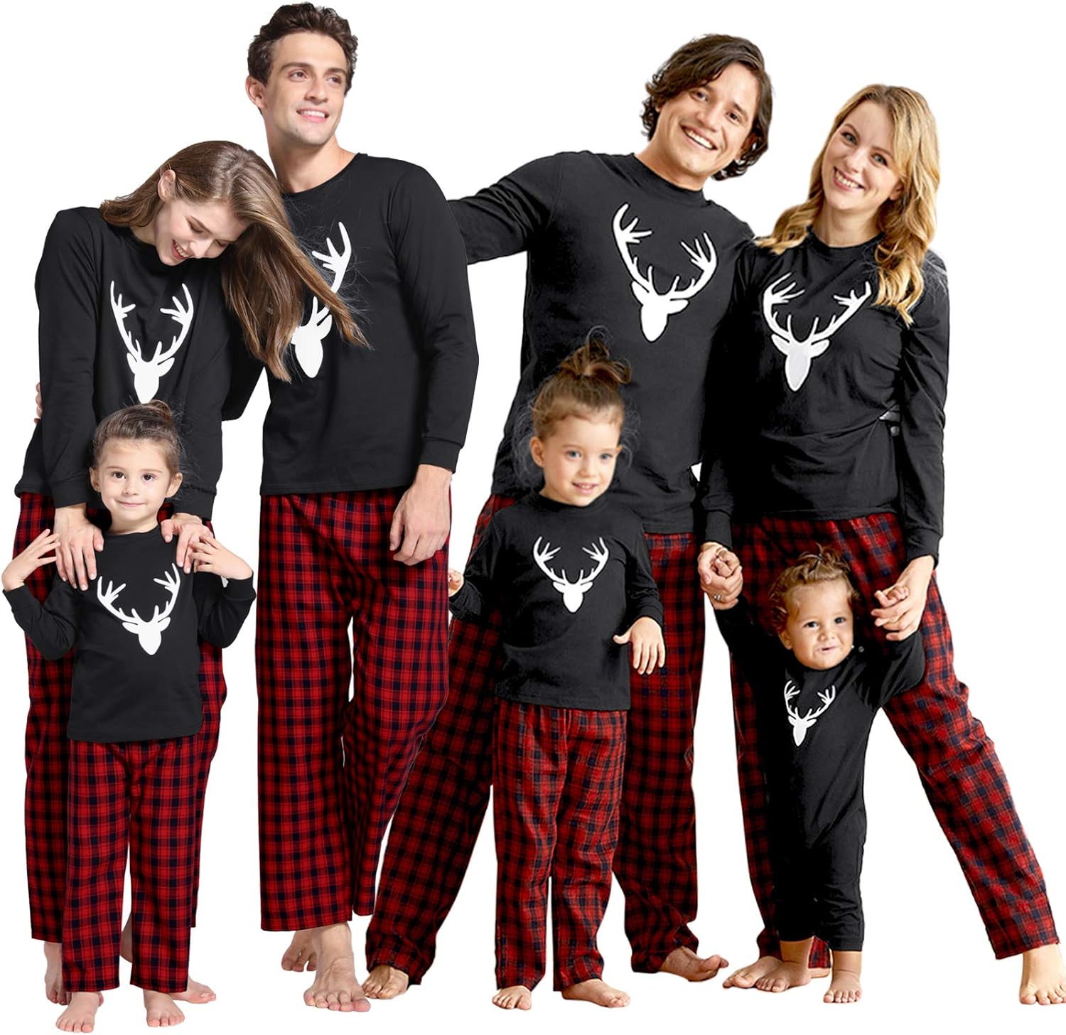 Matching Family Pajamas Sets for Christmas with Pockets