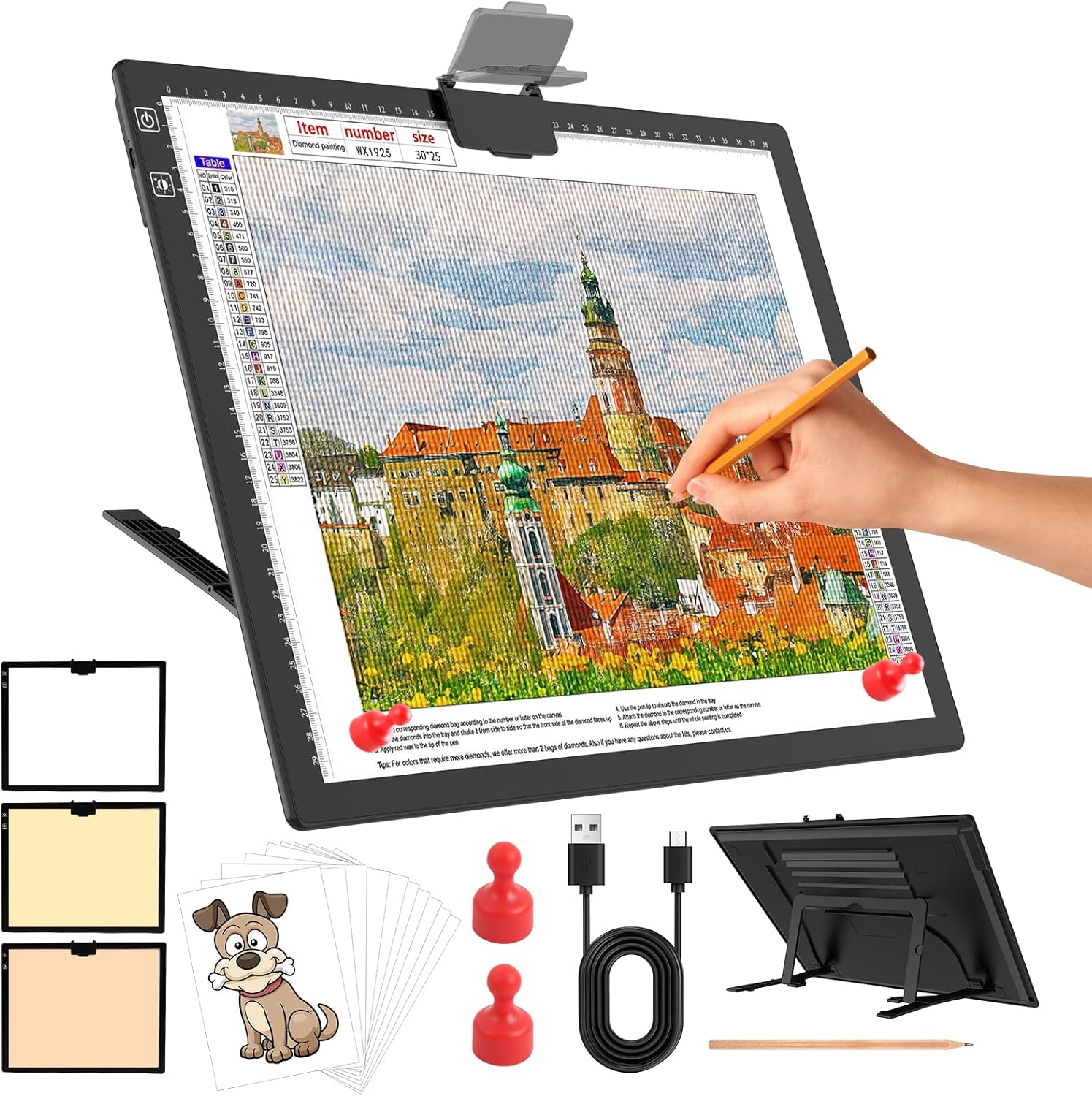 WSenlight A3 Light Pad for Diamond Painting and Drawing Needs
