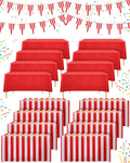 Carnival Theme Party Decors 20 Piece Set - Bright Red and White