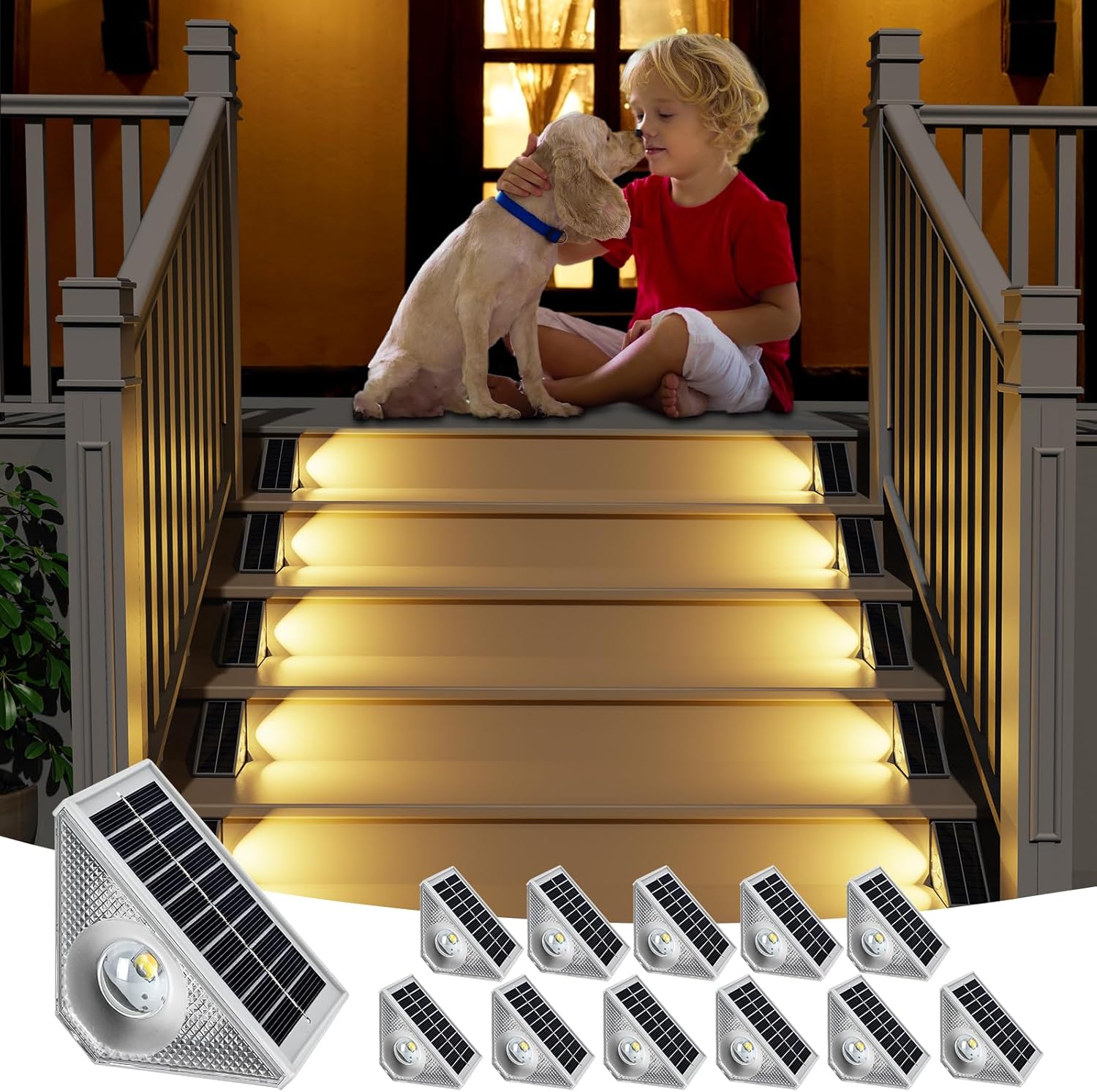 Solar Stair Lights Outdoor Waterproof for Safe Night Navigation