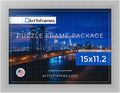 ArtToFrames 15x11.2 in Silver Puzzle Frame - Clean Display