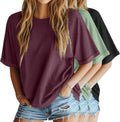 Women's Oversized T Shirt 3 Pack - Cotton Blend Summer Tees Riyiper