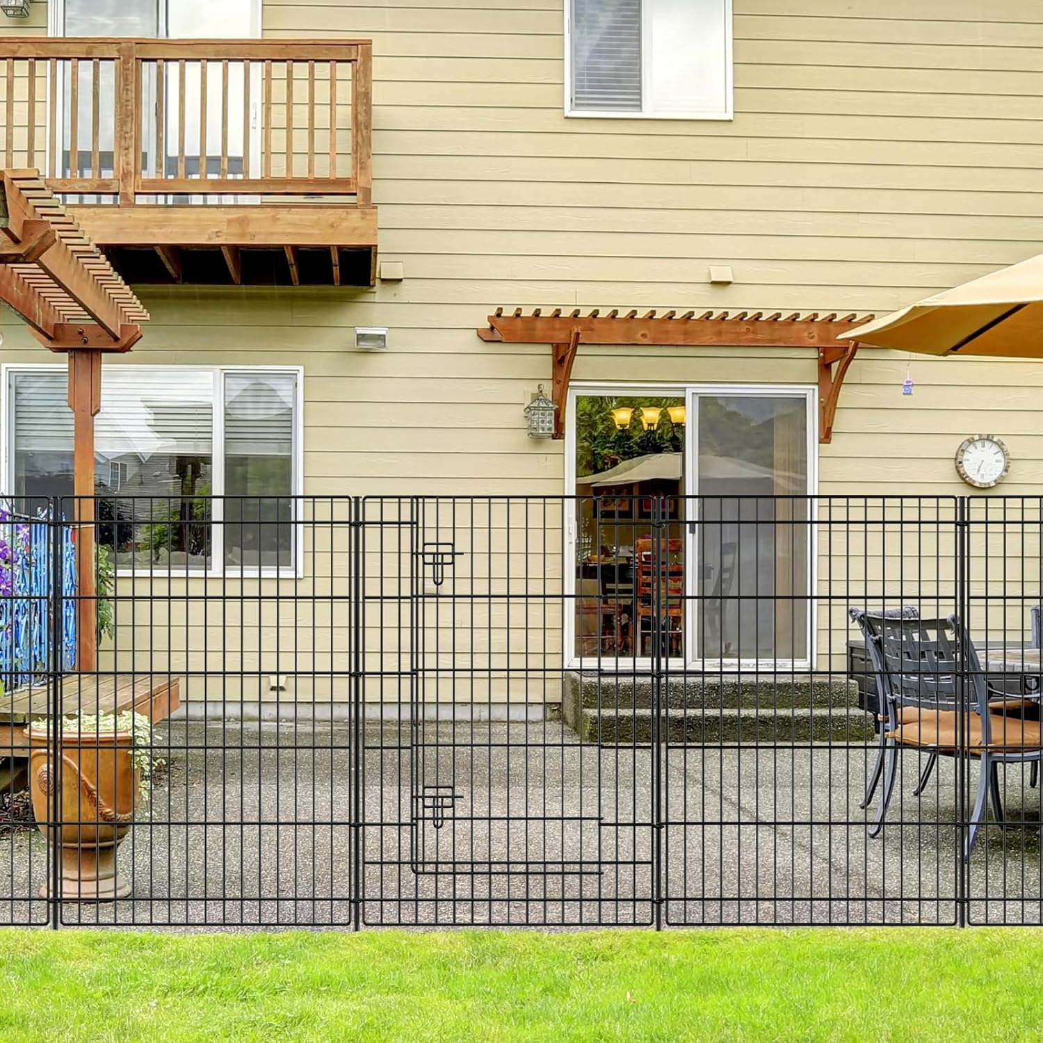INJOPEXI Decorative Garden Fence for Pets and Landscaping Needs