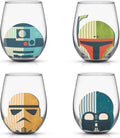 JoyJolt Star Wars Helmet Hues Tumblers Set of 4 Glasses