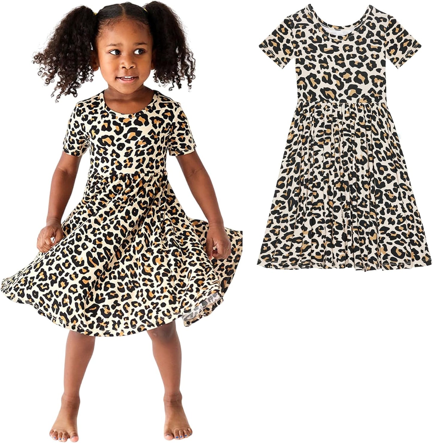 Posh Peanut Girls Dresses Soft Toddler Twirl Dress for All Seasons