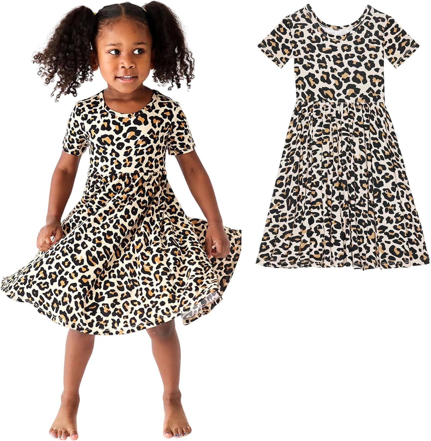 Posh Peanut Girls Dresses Soft Toddler Twirl Dress for All Seasons