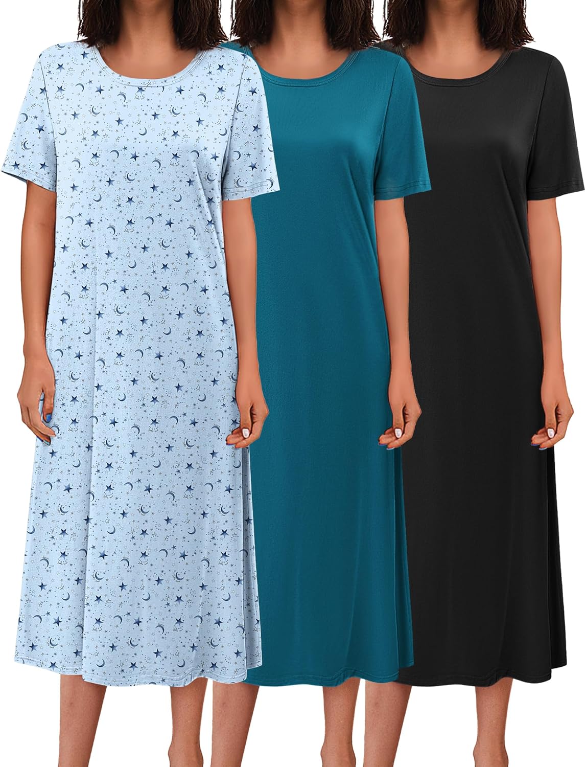 Ekouaer Long Nightgowns for Women - Soft Plus Size Sleepwear