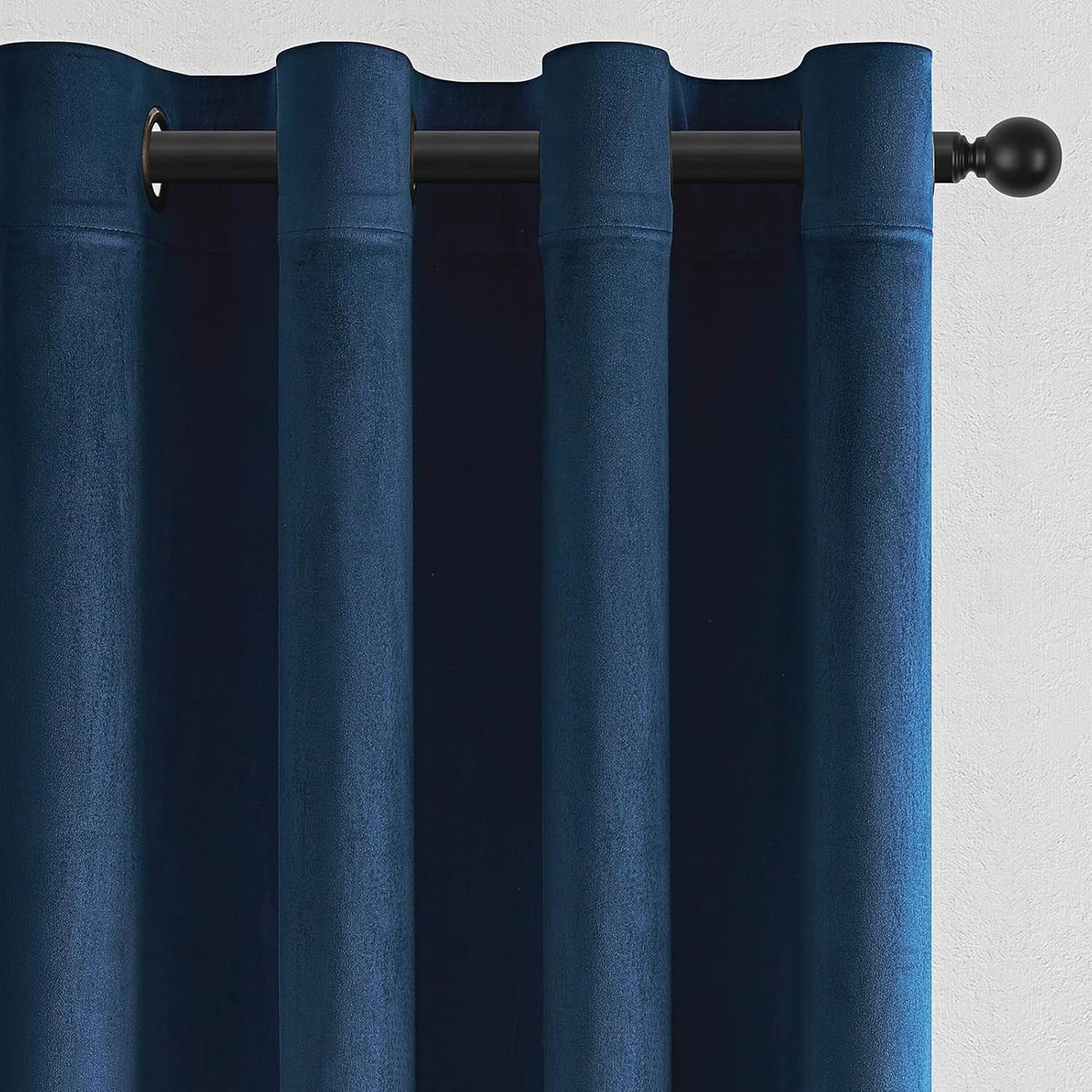 Topfinel Navy Velvet 84 Blackout Curtains
