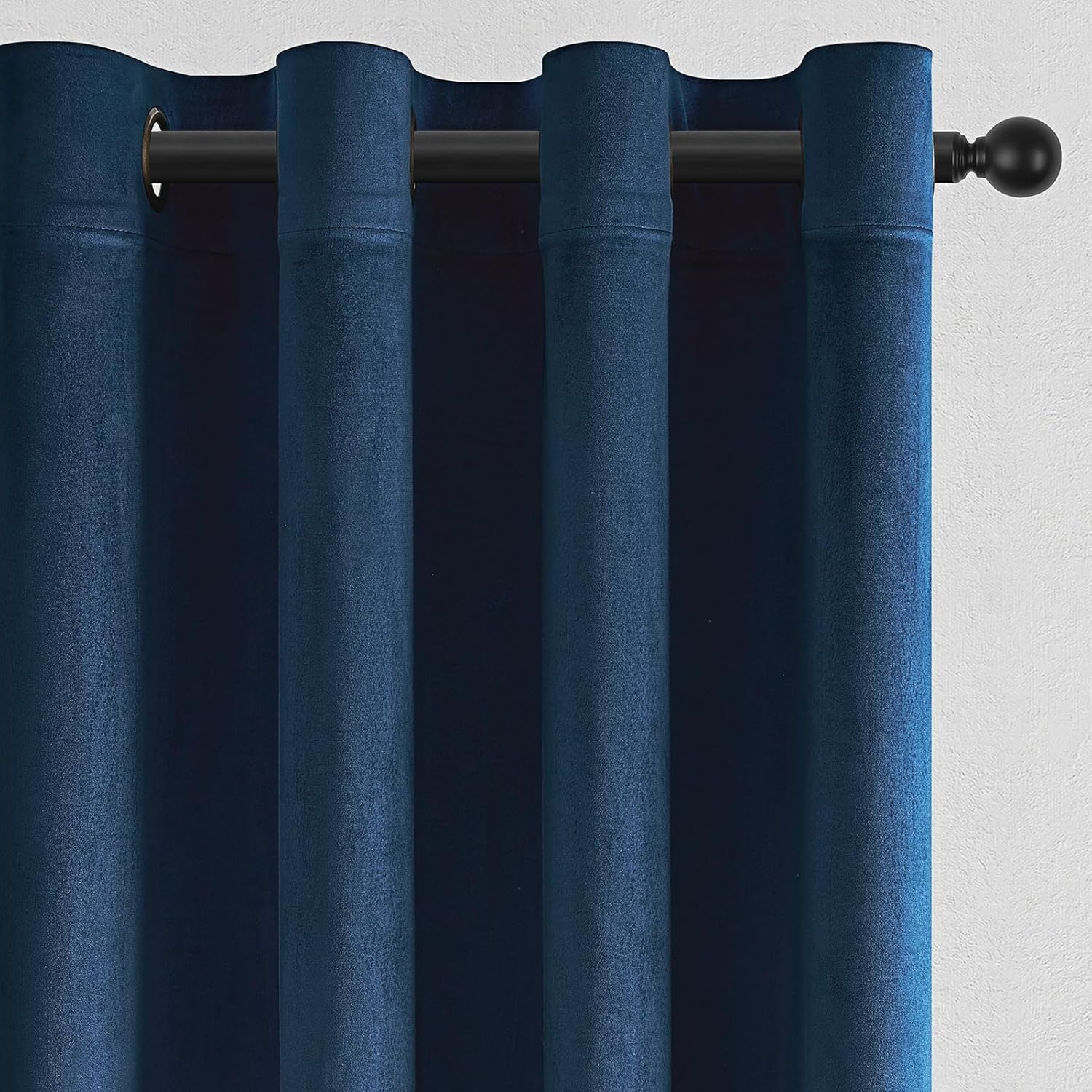 Topfinel Navy Velvet 84 Blackout Curtains