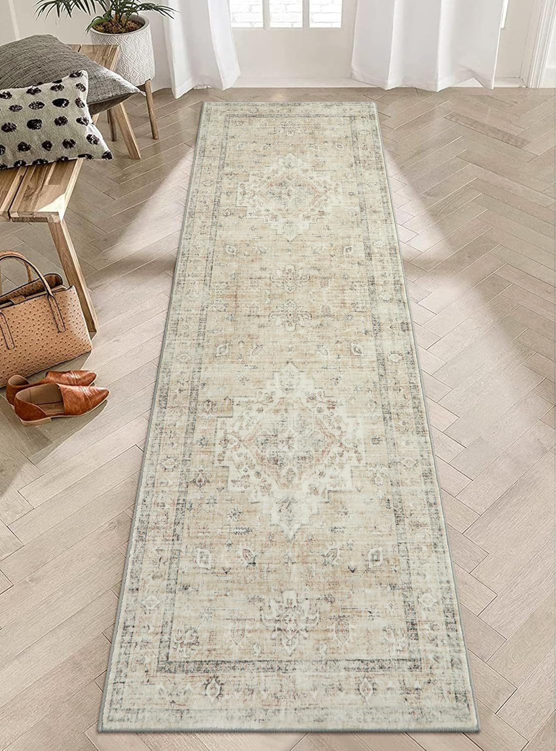 LIVEBOX Washable 2.5x8 Runner Rugs for Entryway and Bathroom